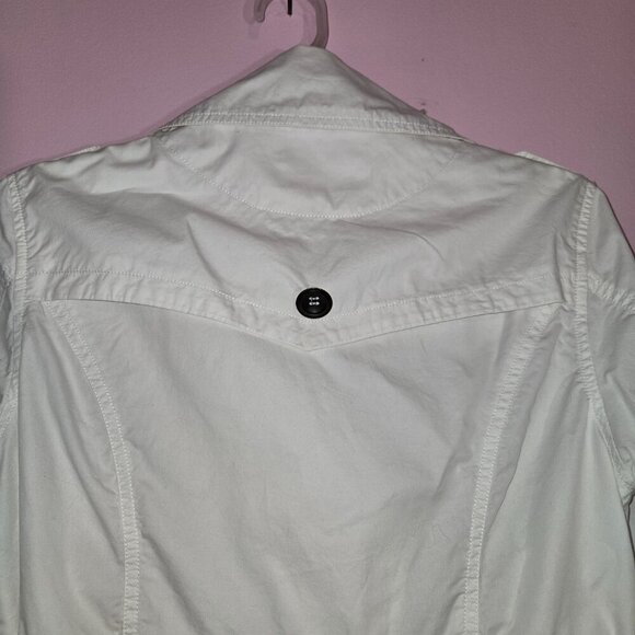 MaxMara Vintage White Trench Coat with Belted Waist - Picture 7 of 16